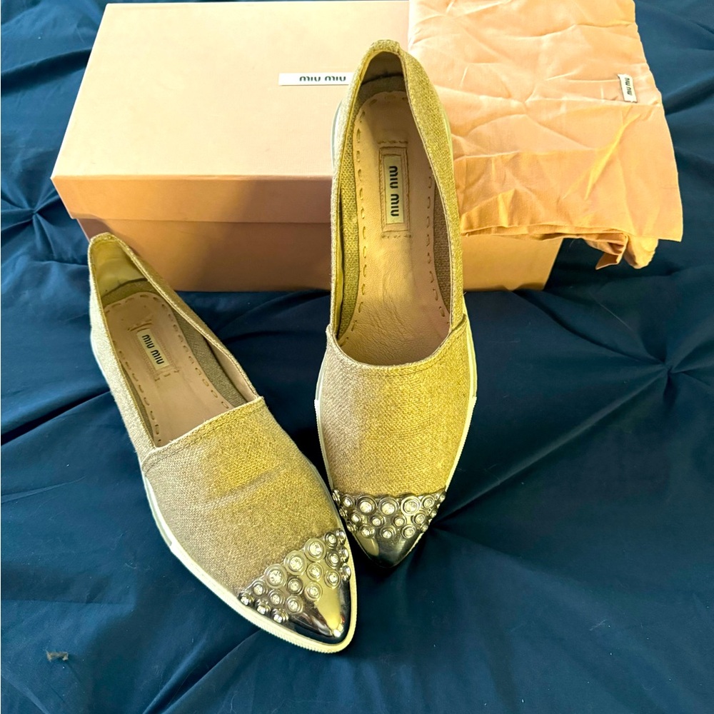 Miu Miu Canvas Shoes Size 8.5 - image 1